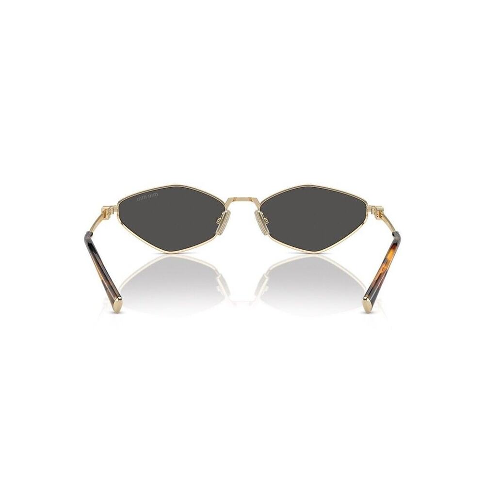 MIU MIU MU 56ZS ZVN5S0 Gold Dark Grey Lens Women Sunglasses AUTHENTIC - Picture 6 of 8
